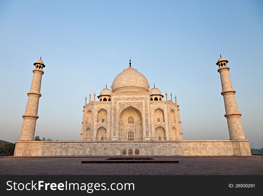 Taj Mahal In Sunrise Light