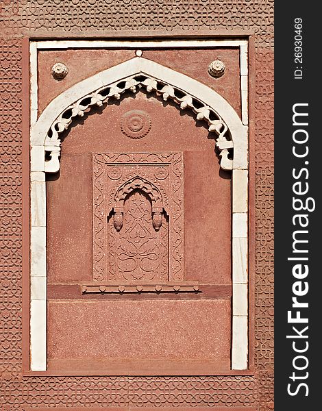 Alcove - Islamic or Mughal Architecture, Agra Fort, India. Alcove - Islamic or Mughal Architecture, Agra Fort, India