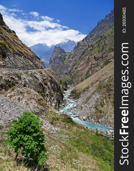 Beautiful landscape in Himalayas, Annapurna area, Nepal