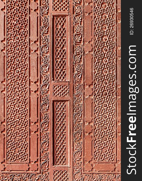 Geometrical pattern on Red Fort