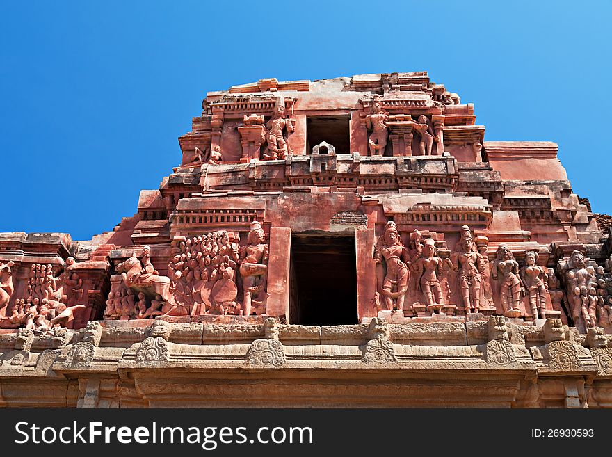 Detail of Krishna temple, Hampi, Karnataka state, India