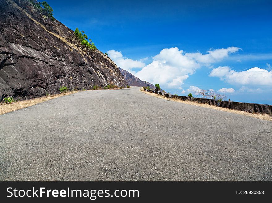 Road in Munnar, Karnataka state, India