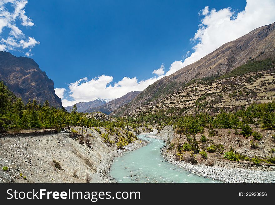 Beautiful landscape in Himalayas