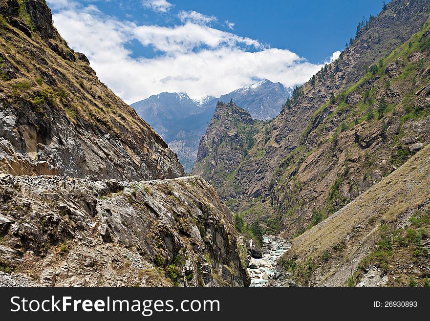 Beautiful landscape in Himalayas