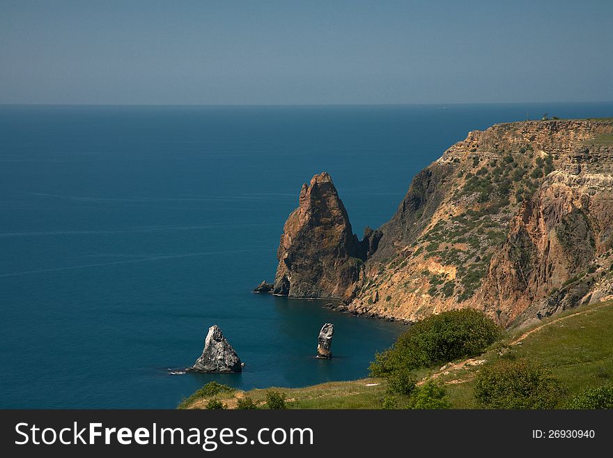 Wild coast of Black sea