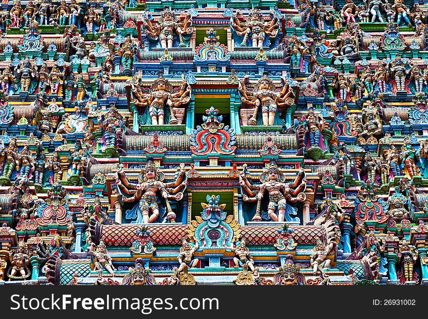 Relief of Menakshi Temple, Madurai, Tamil Nadu, India