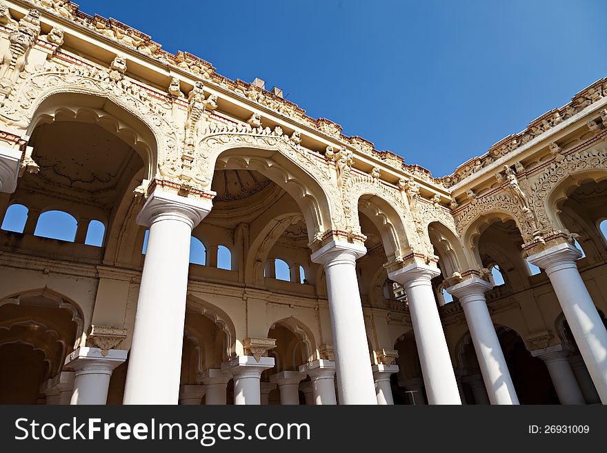 Columns of Thirumalai Palace, Madurai, Tamil Nadu, India