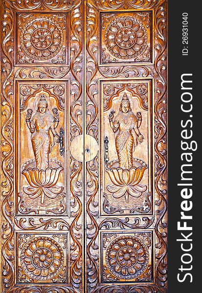 Ornate doors in indian style