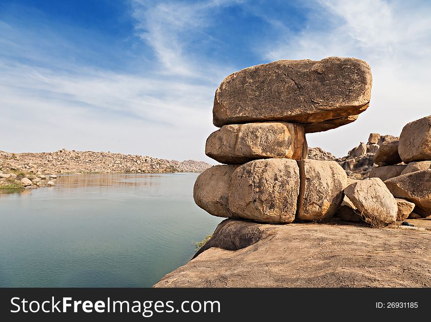 Beauty Lake In Hampi