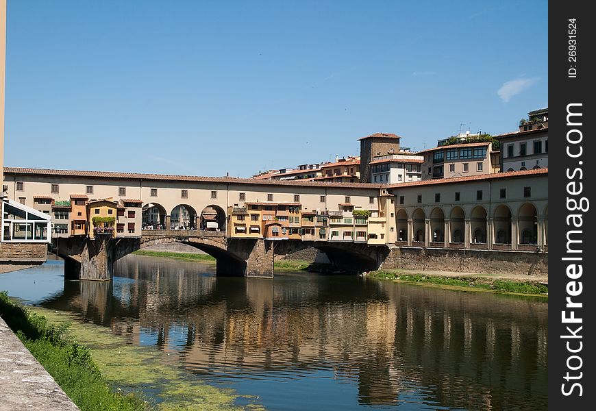 Ponte Vecchio bridge in Florence. Ponte Vecchio bridge in Florence