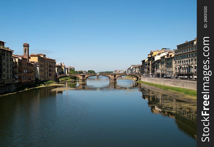 Ponte Santa Trinita bridge in Florence. Ponte Santa Trinita bridge in Florence