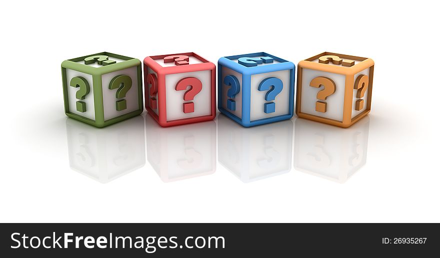 Question Marks Cubes