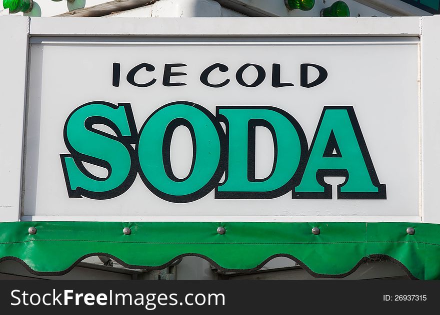 Ice Cold Soda Sign