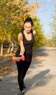 Woman Working Out With Weights Royalty Free Stock Images Woman Working Out With Weights Royalty Free Stock Images