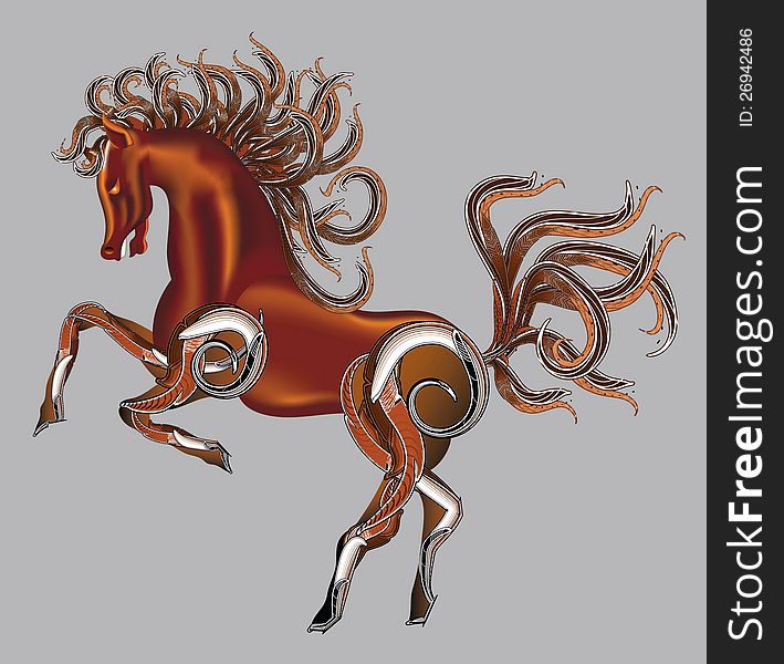 Horse with imagination decoration. Use for any design you want. Horse with imagination decoration. Use for any design you want.