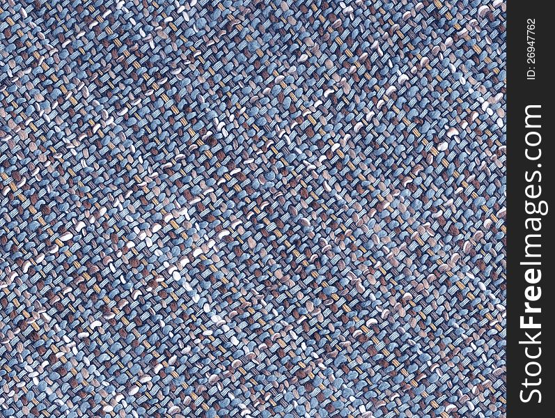 Blue Woolen Textured Background.