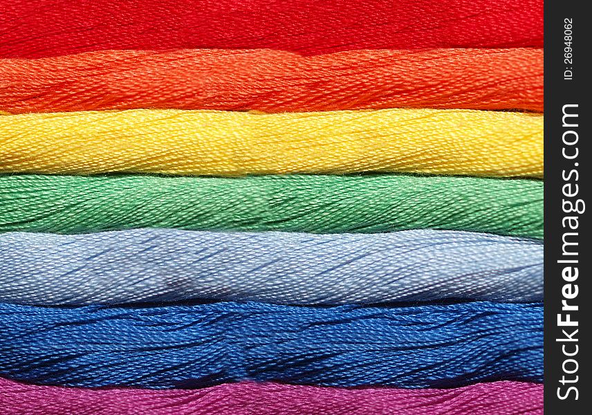 Rainbow colored mouline yarn. Rainbow colored mouline yarn