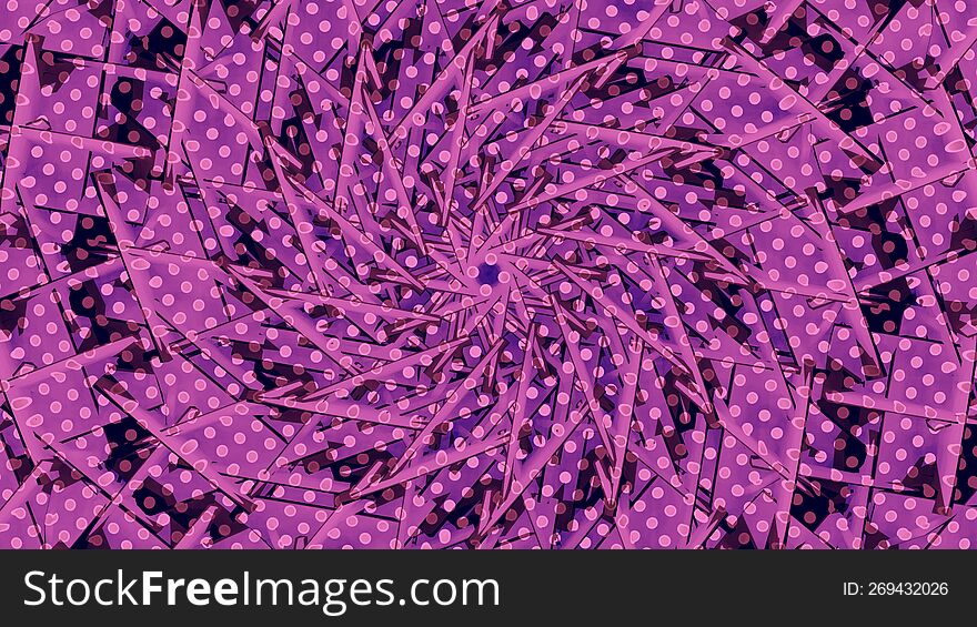 abstract pink psychedelic radial symmetry techno music vj background vortex 3D illustration