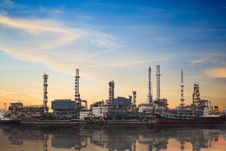 Refinery Plant Area At Twilight Stock Images Refinery Plant Area At Twilight Stock Images