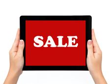 Female Hands Holding A Tablet Stock Photo Female Hands Holding A Tablet Stock Photo