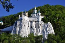 Temple On A Chalky Mountain Stock Photo Temple On A Chalky Mountain Stock Photo