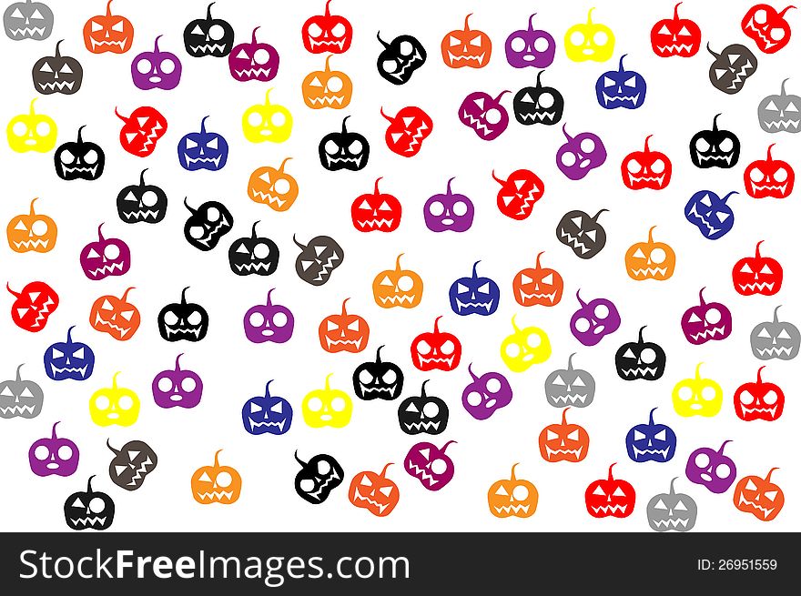 Colorful halloween ,jack-o'-lantern , cartoon,illustrator,graphic. Colorful halloween ,jack-o'-lantern , cartoon,illustrator,graphic