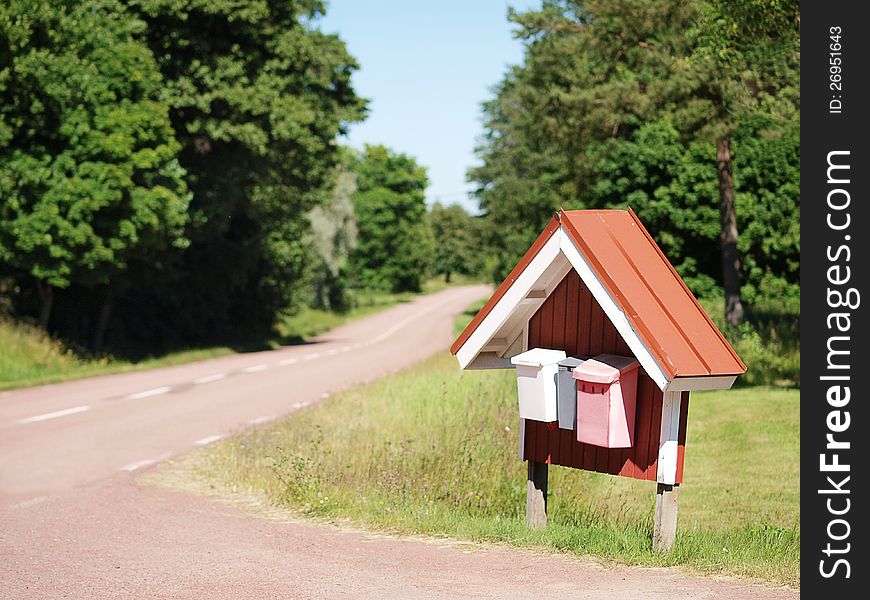 Mailboxes Near The Road