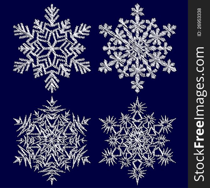 Decorative abstract snowflake. Vector illustration.