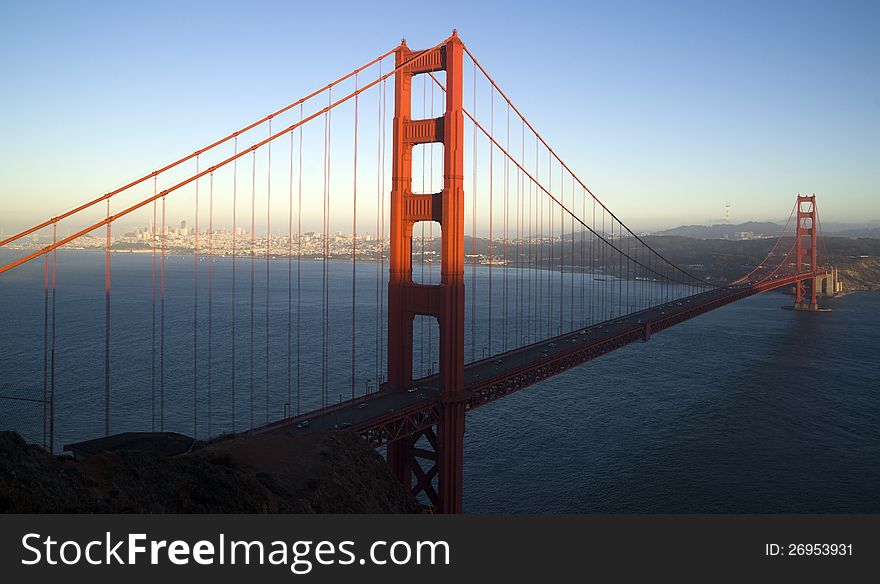 The Golden Gate Bridge and San Francisco. The Golden Gate Bridge and San Francisco