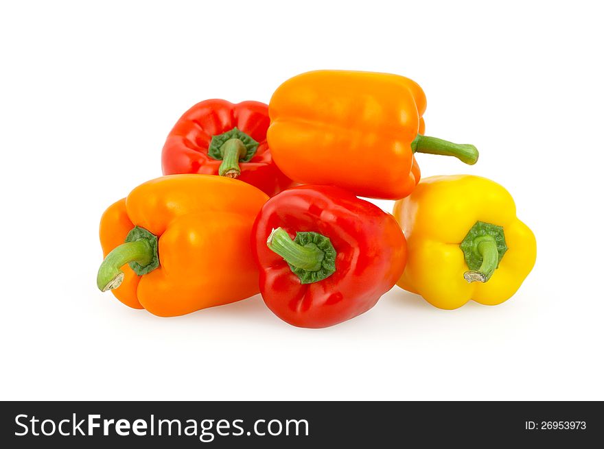 Peppers  on white