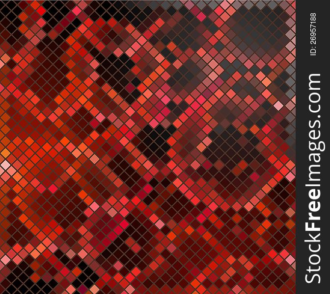 Vector Black-red Mosaic