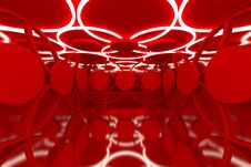 Abstract Red Sphere Wall Royalty Free Stock Image