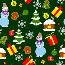 Colored Christmas Seamless Pattern Royalty Free Stock Photography Colored Christmas Seamless Pattern Royalty Free Stock Photography