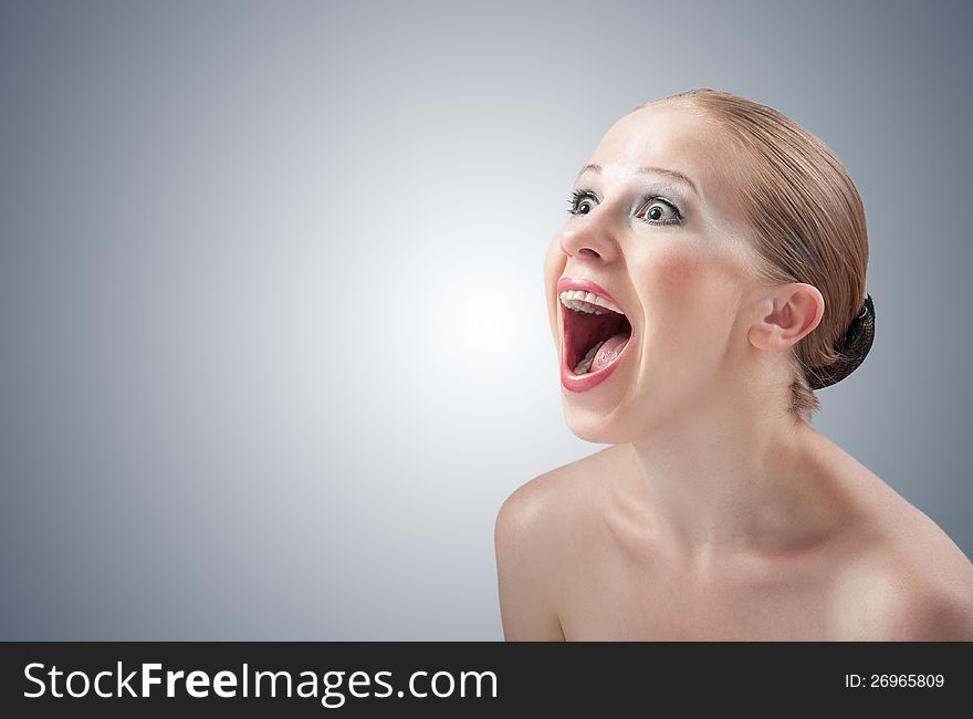 Beautiful Girl Screaming Angry Aggressive Free Stock Images And Photos 