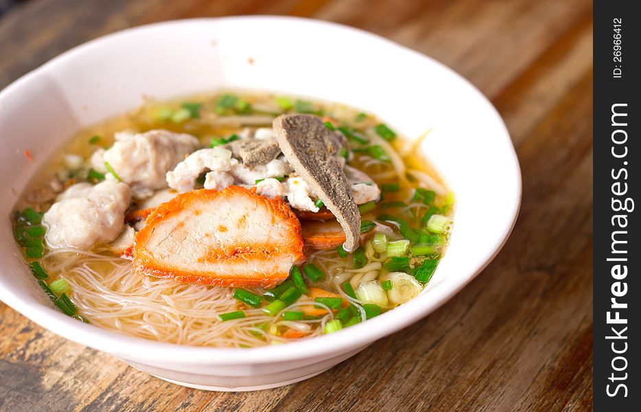 Delicious cuisine thai noodle soup