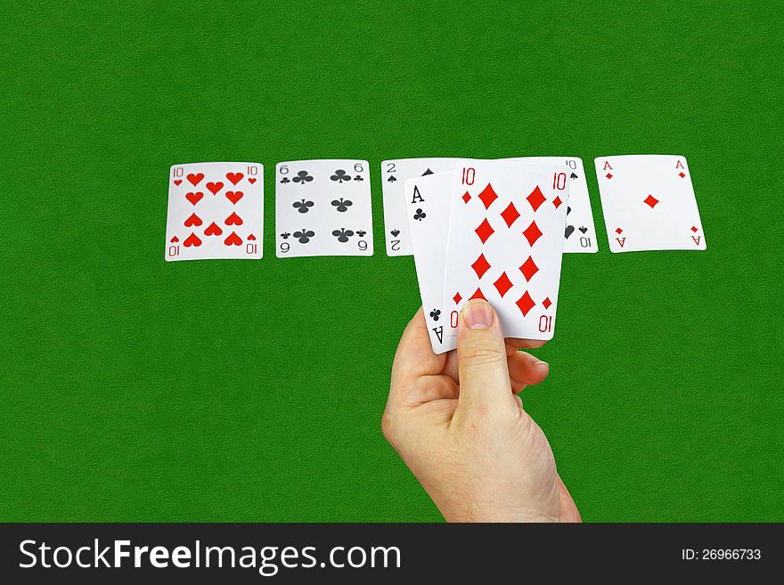 Texas holdem full house combination in a hand