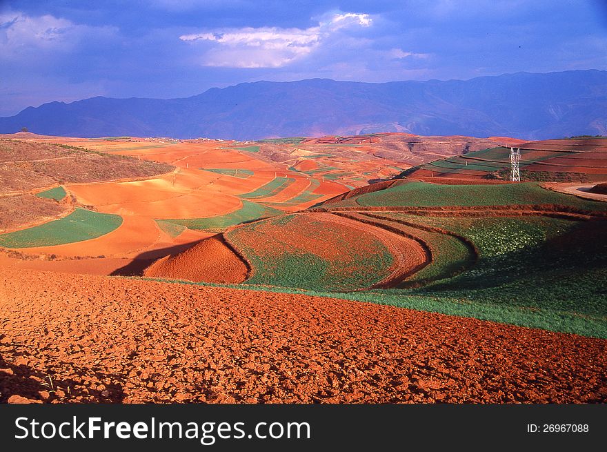 Red land in Dongchuan, Yunan, Western China. kodak 100VS, 2005.