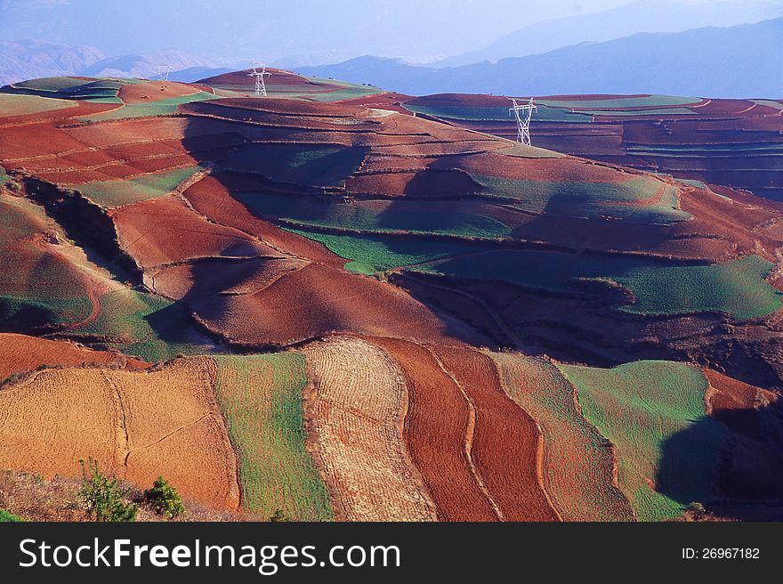 Red land in Dongchuan, Yunan, Western China. kodak 100VS, 2005.