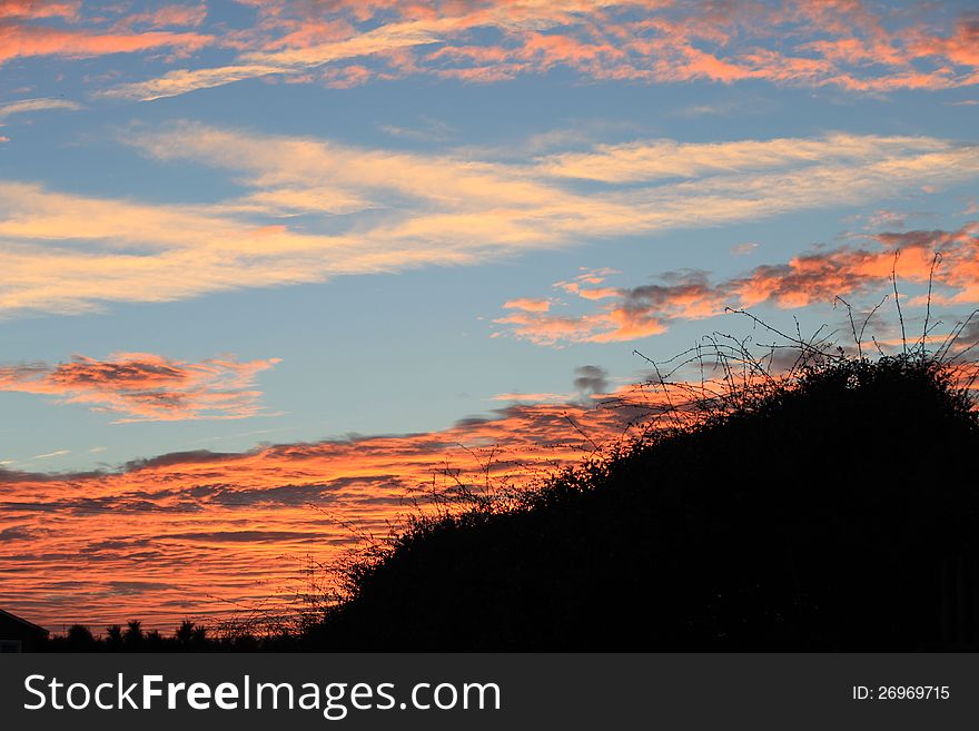 Shot of sunset over Kill Devil Hills, North Carolina. Shot of sunset over Kill Devil Hills, North Carolina.