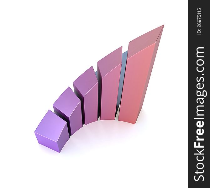 3d render of color graph