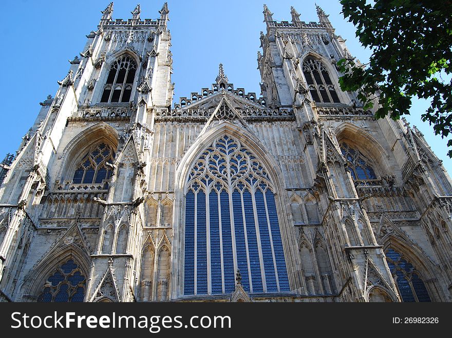 York Minster Facade from street level