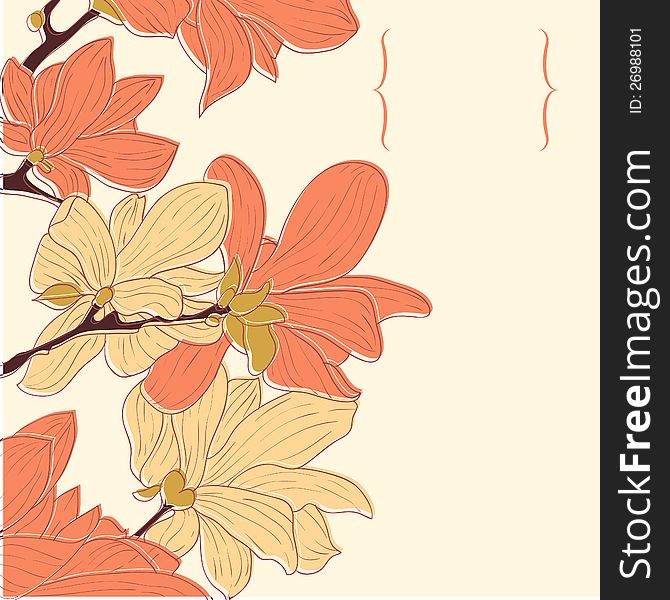 Vector floral border