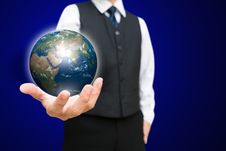 Digital Globe Ball On Hand Royalty Free Stock Photos Digital Globe Ball On Hand Royalty Free Stock Photos