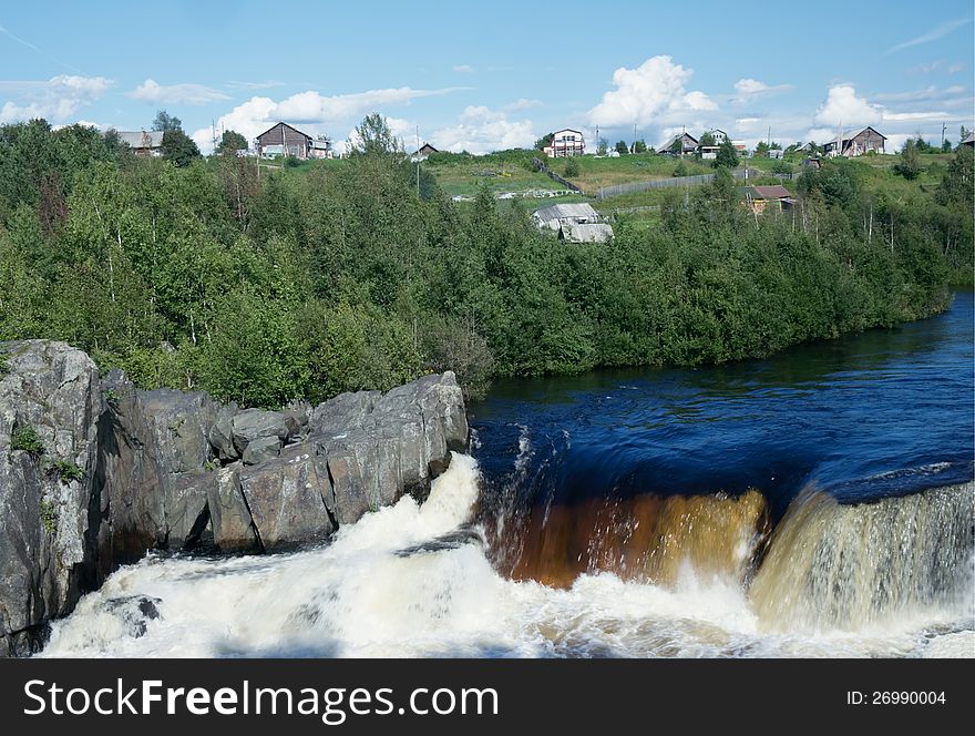 Voitsky Padun Waterfall, Karelia Region, Russia