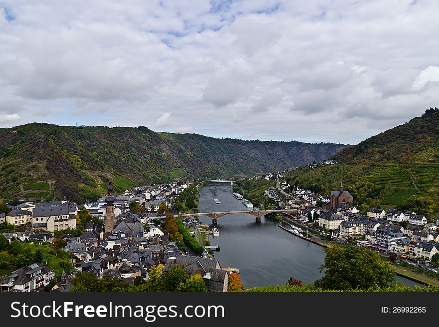 Mosel view taken from the Cochem castle