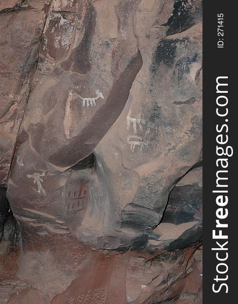 Sinugua Indian Cave art Red Rock Arizona