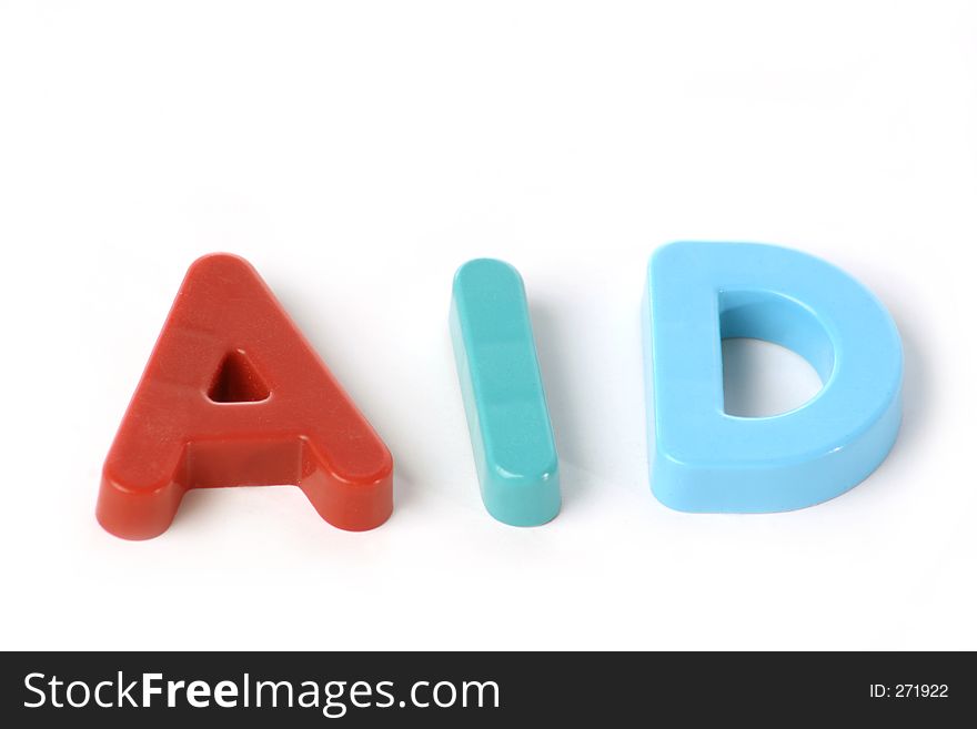 Aid spelled out