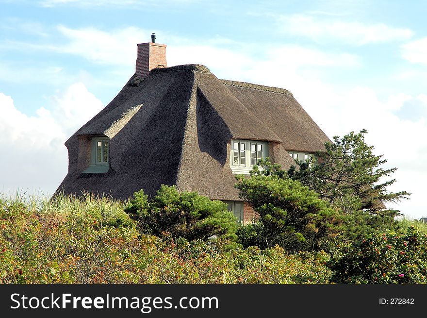 Traditional house on german island Sylt. Traditional house on german island Sylt