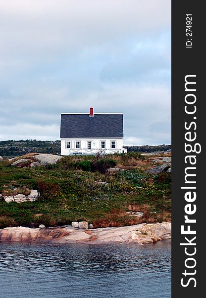 White house on a hill Peggy's Cove,Nova Scotia,Canada. White house on a hill Peggy's Cove,Nova Scotia,Canada