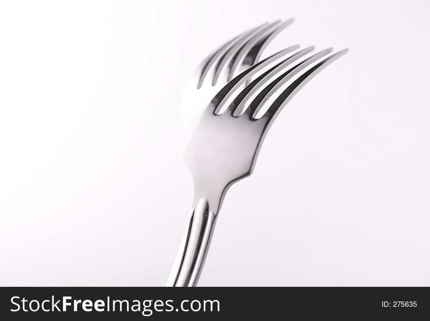 Two fork side by side. Two fork side by side